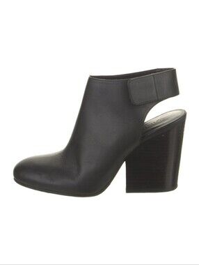 Vince Leather Block Heel Booties